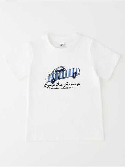 T-shirt unisex bambino bianca IDO, perfetta per la primavera