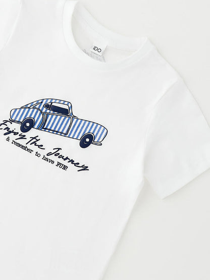 T-shirt unisex bambino bianca IDO, perfetta per la primavera