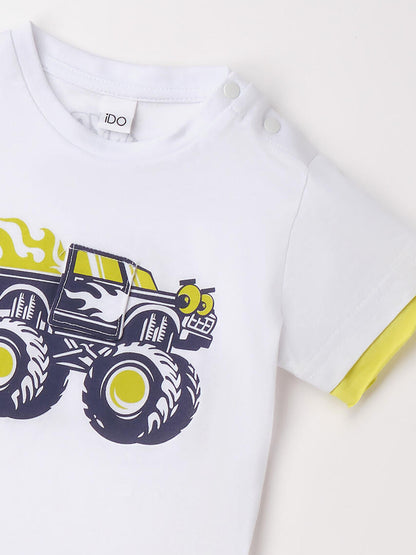 Ido t-shirt maniche corte unisex bambino bianca