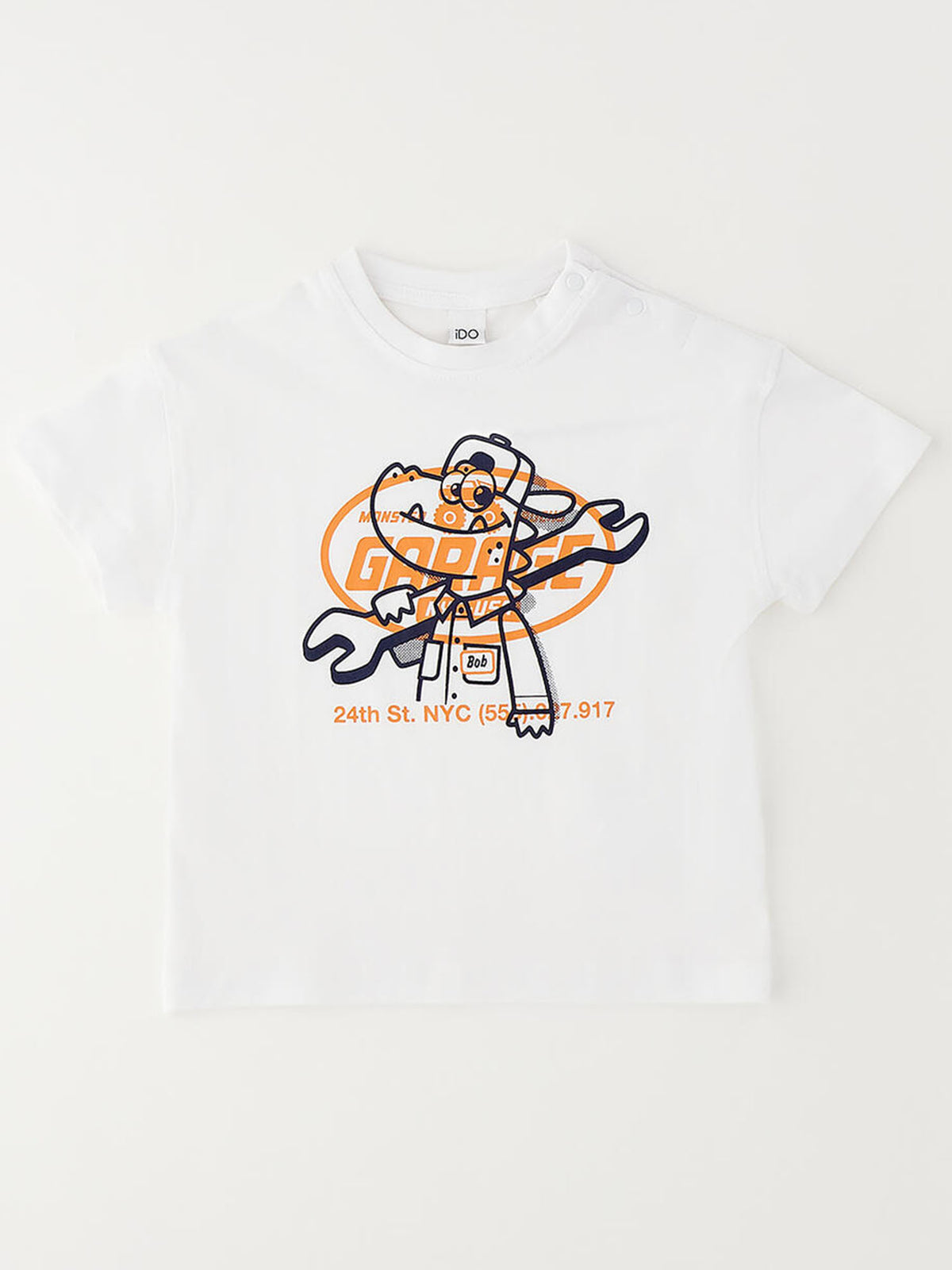 Ido t-shirt mm da bambino/a bianco