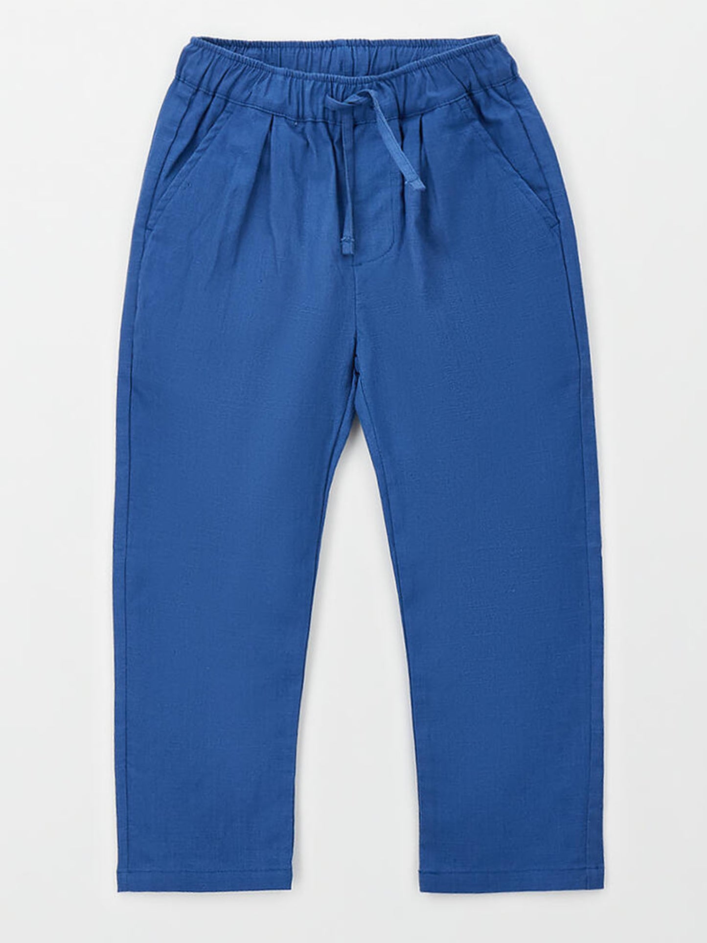 Pantaloni in lino e cotone Ido per bambino unisex blu