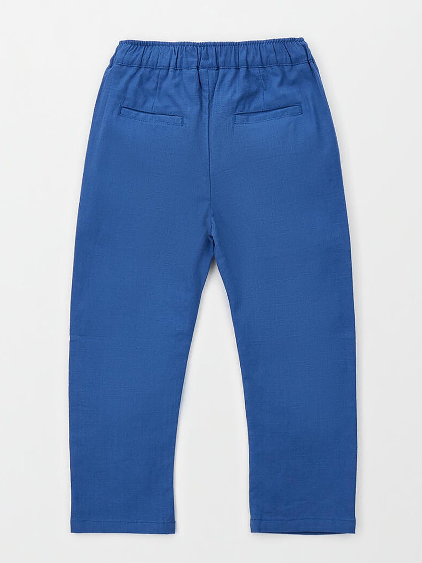 Pantaloni in lino e cotone Ido per bambino unisex blu