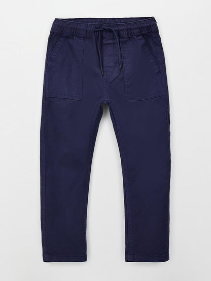 Pantaloni twill unisex bambino in blu di Ido