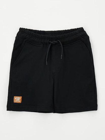 Bermuda felpa nero unisex bambino di Ido per la primavera-estate