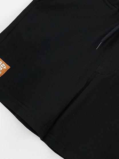Bermuda felpa nero unisex bambino di Ido per la primavera-estate