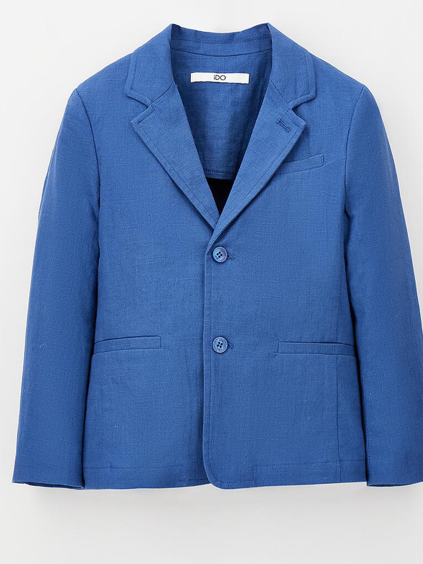 Giacchetta in lino e cotone unisex bambino blu Ido per primavera-estate