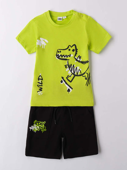 IDO T-SHIRT+BERMUDA - LIME