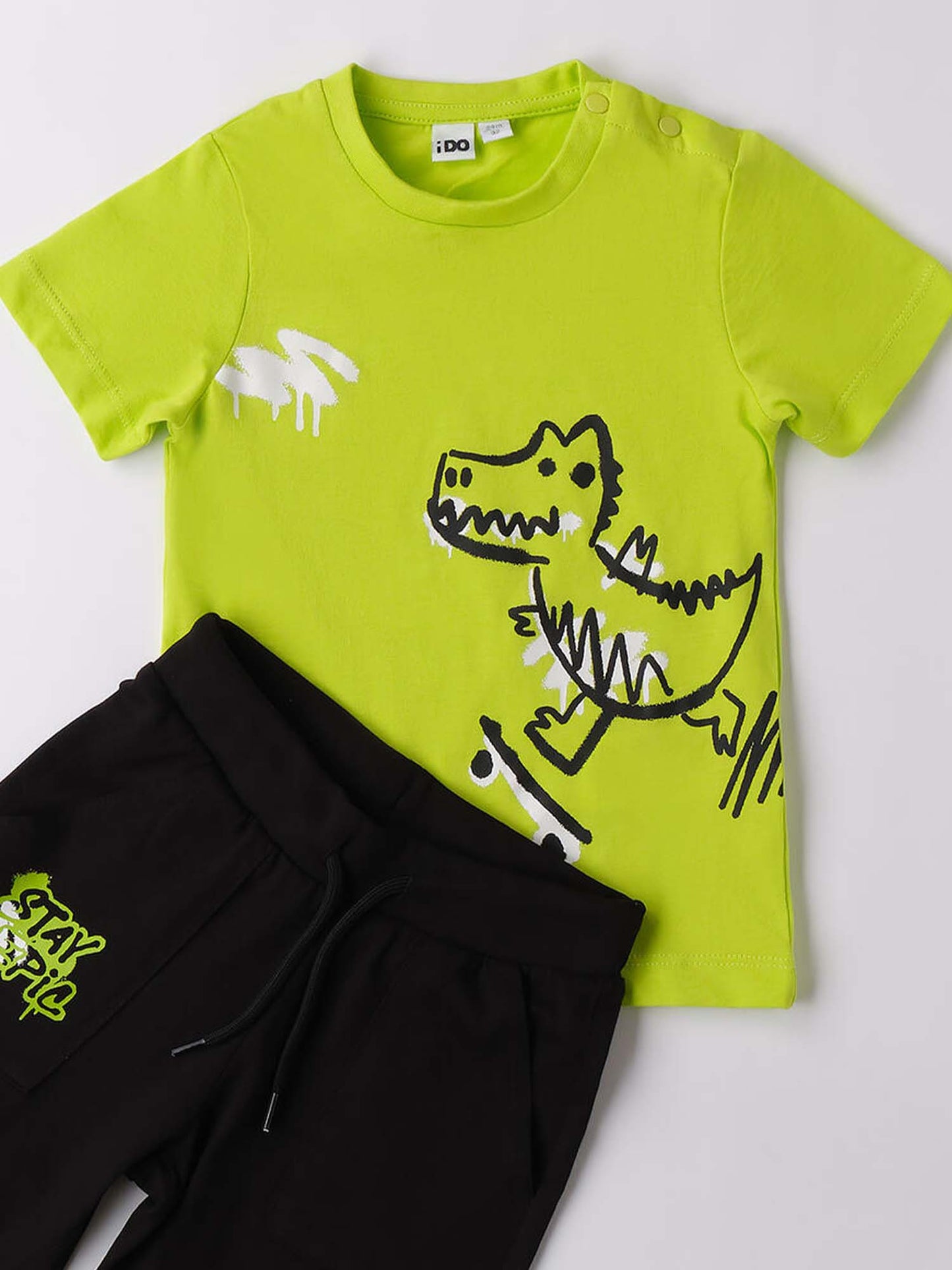 IDO T-SHIRT+BERMUDA - LIME