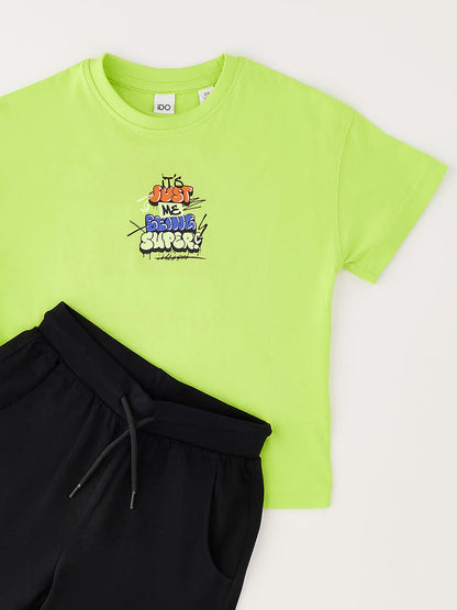 Ido completo unisex bambino con t-shirt e short giallo