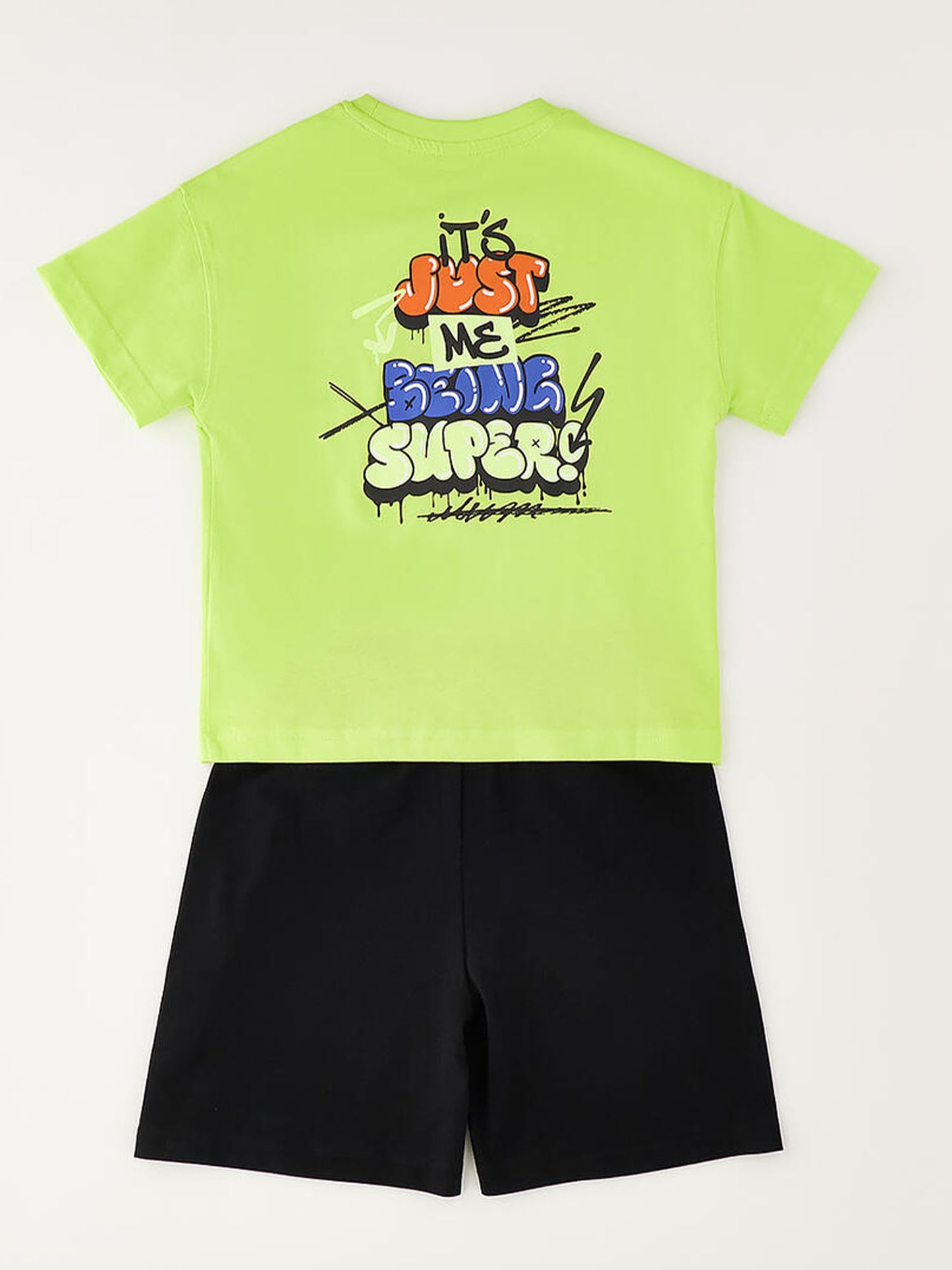 Ido completo unisex bambino con t-shirt e short giallo