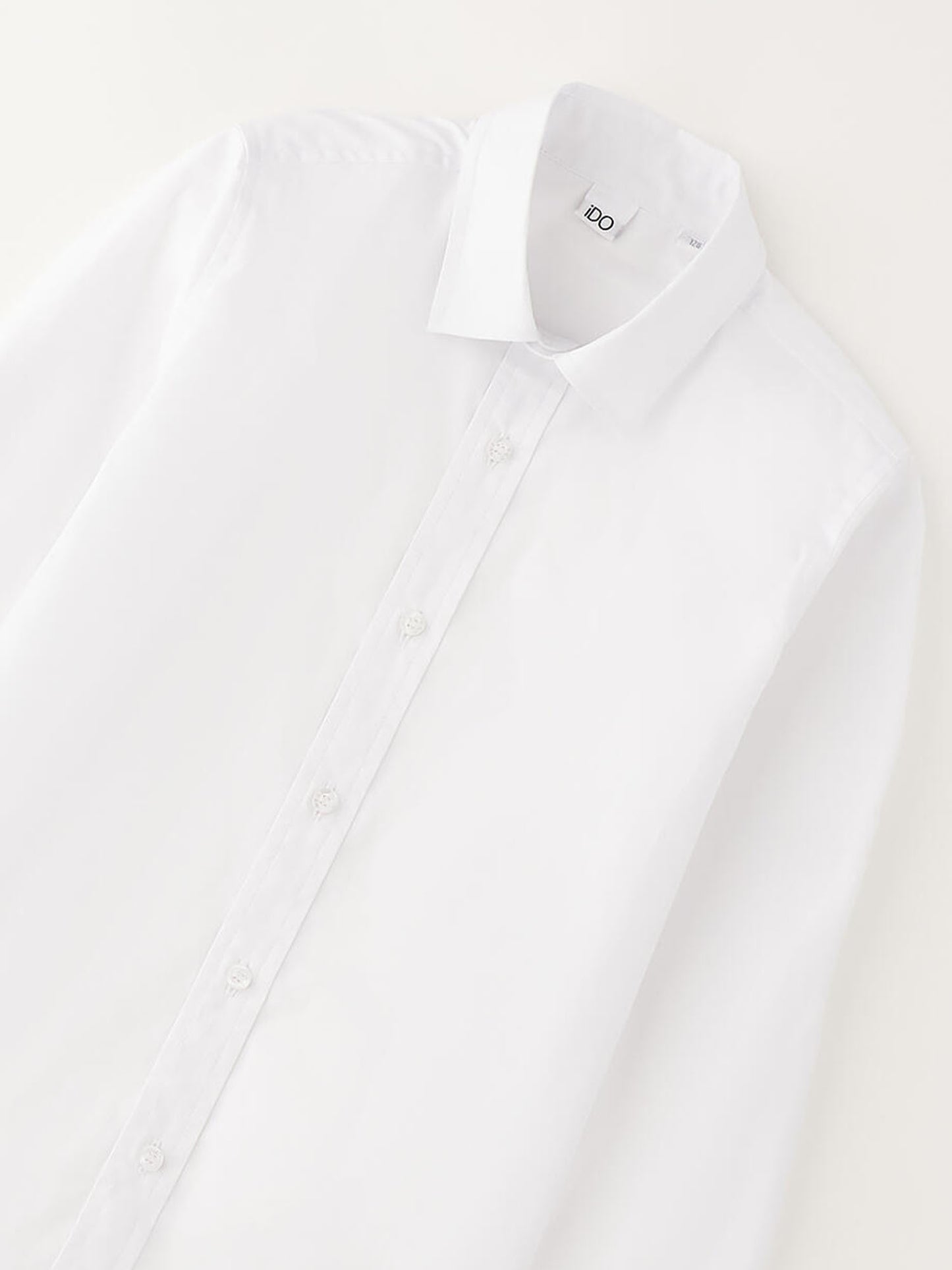 Ido camicia a maniche lunghe unisex bambino bianca