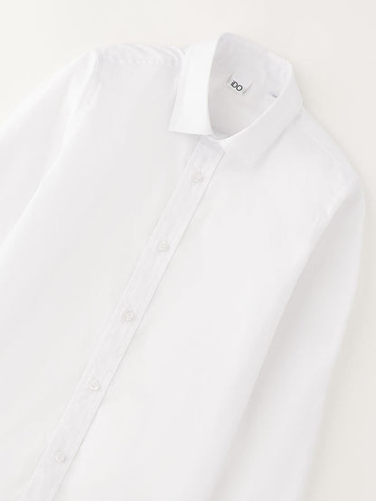 Ido camicia a maniche lunghe unisex bambino bianca