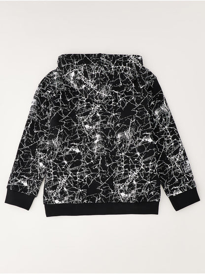 Felpa con zip Ido nera per bambino unisex