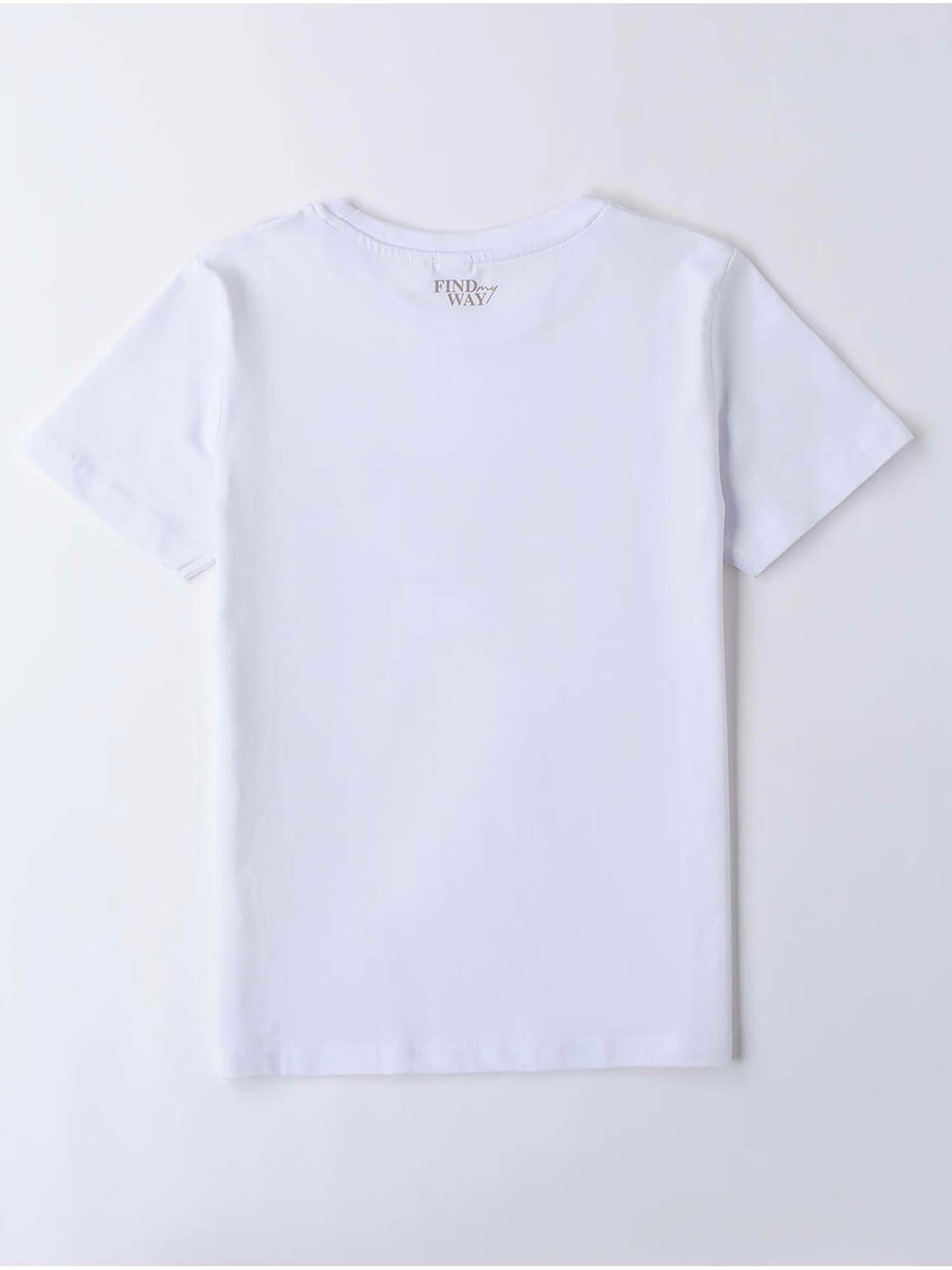 T-SHIRT CON PACH IDO RAGAZZO BIANCO BEIGE