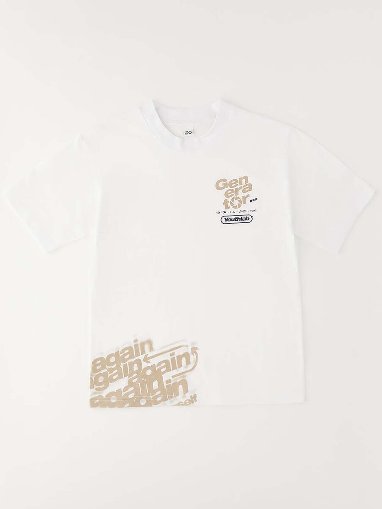 T-shirt maniche corte unisex bambino in cotone bianco Ido