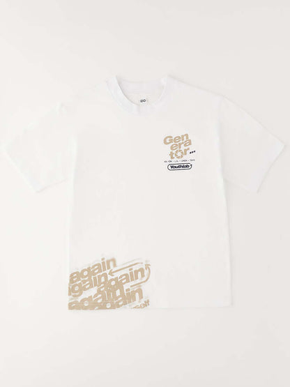 T-shirt maniche corte unisex bambino in cotone bianco Ido