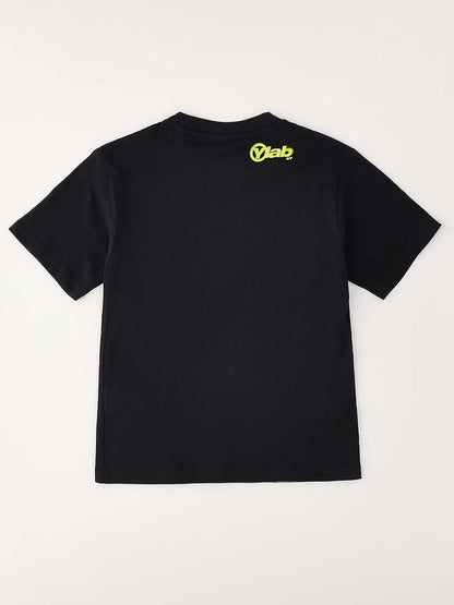 T-shirt maniche corte Ido nera unisex bambino