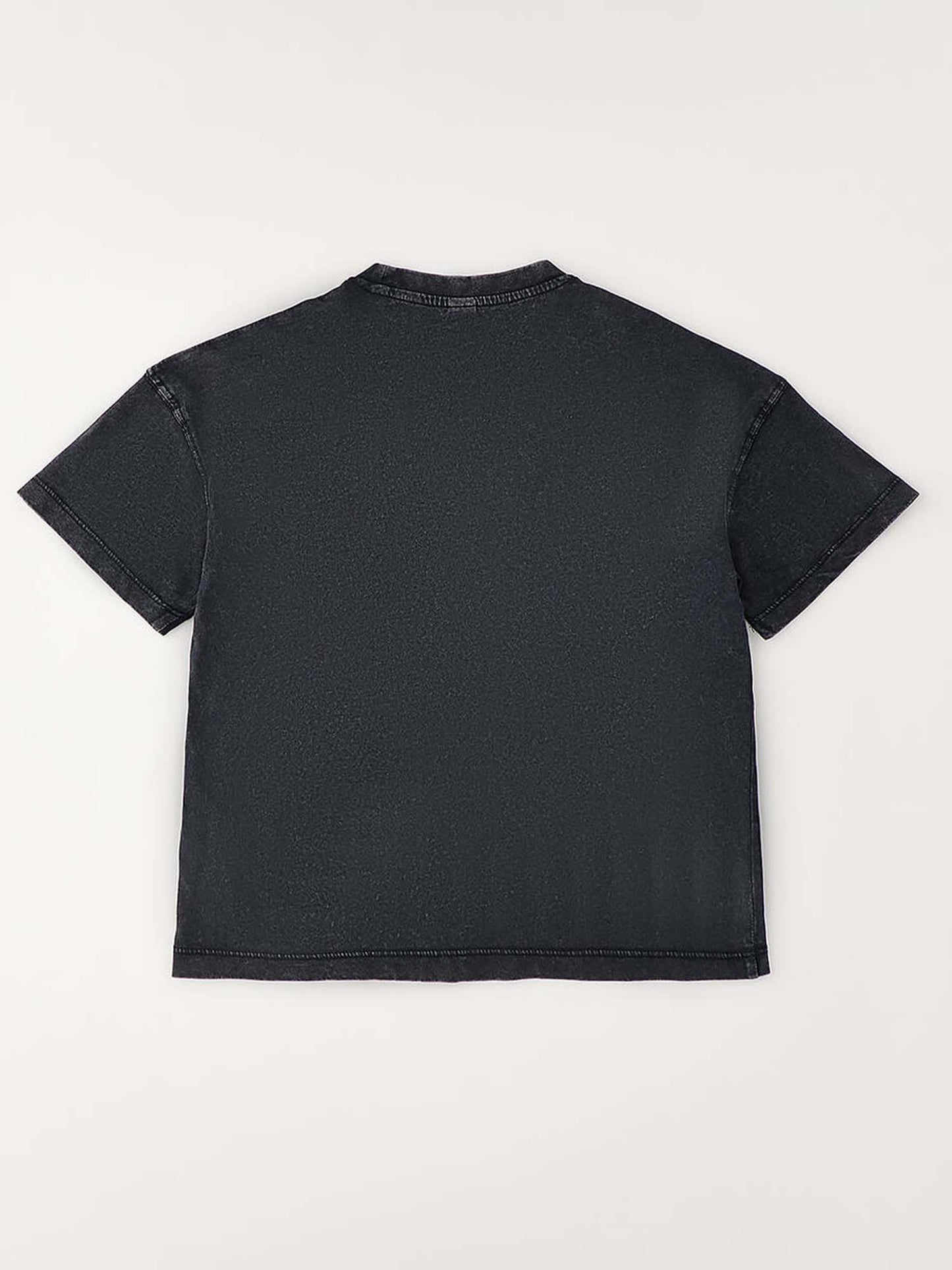 Ido T-shirt delavé unisex bambino in nero