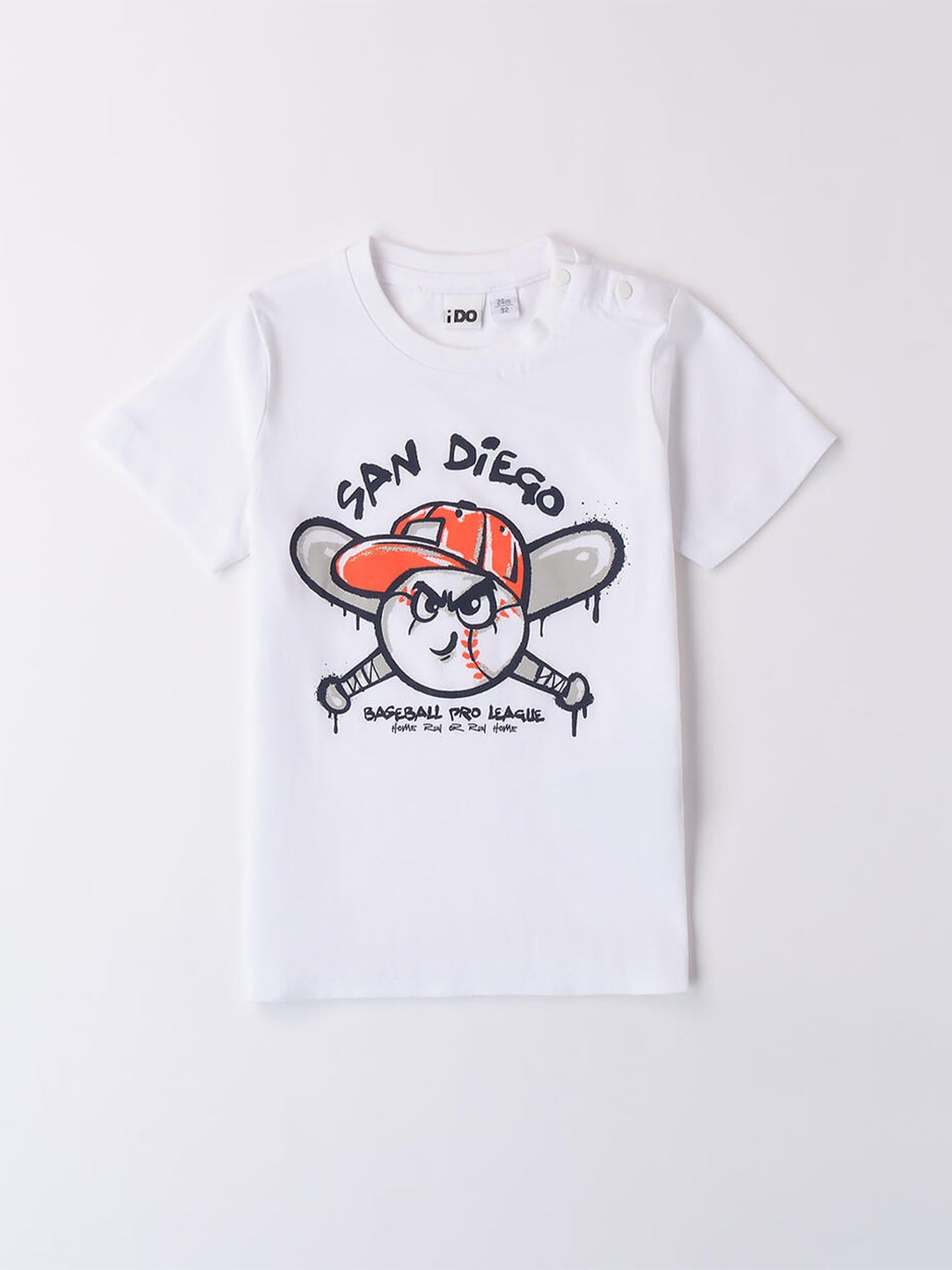 T-SHIRT CON STAMPA IDO BAMBINO BIANCO