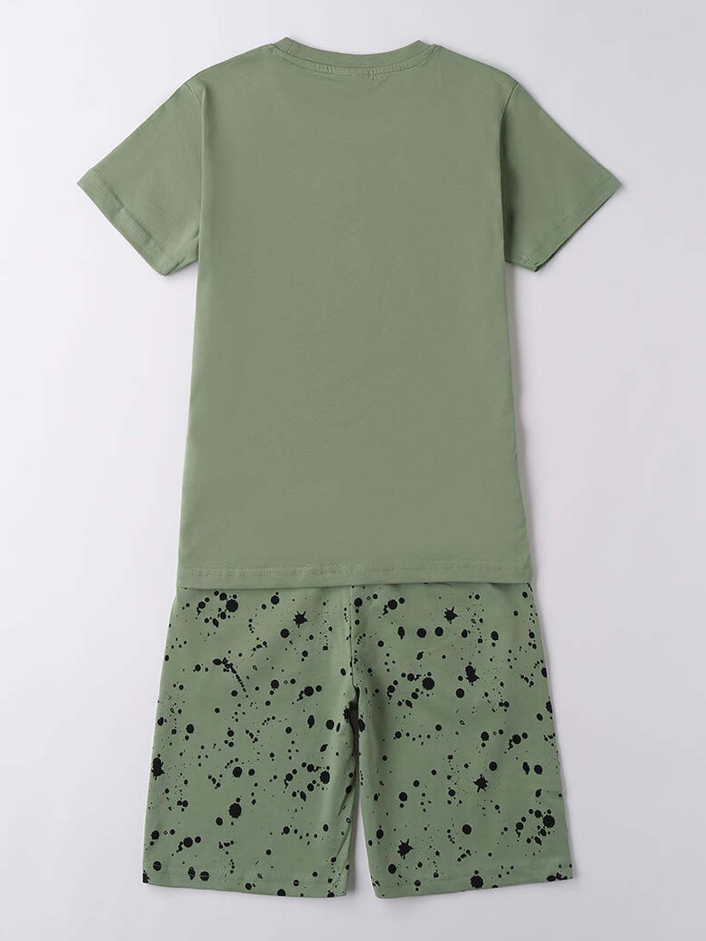 IDO BTS T-SHIRT+SHOR - VERDE MILITARE