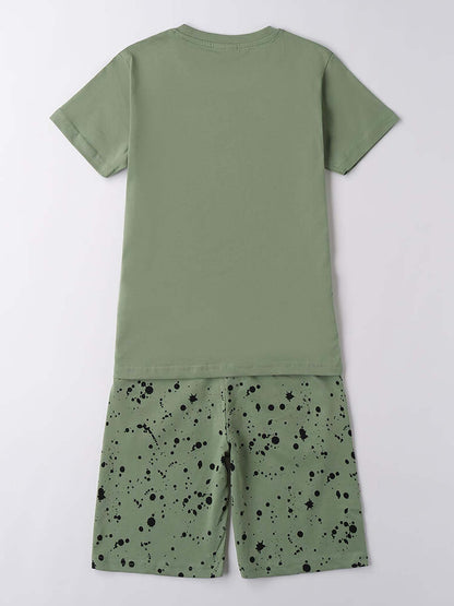 IDO BTS T-SHIRT+SHOR - VERDE MILITARE