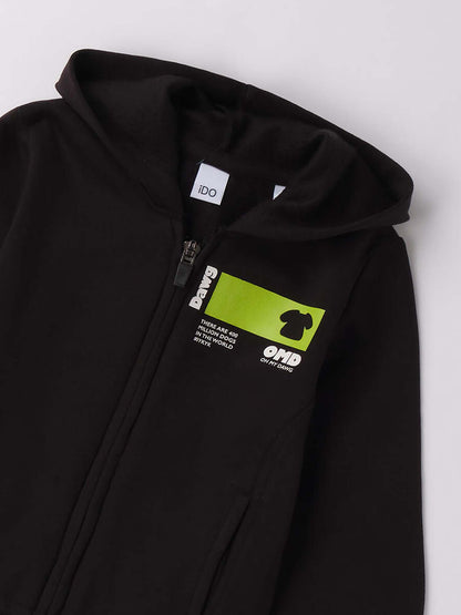 FELPA CON CAPPUCCIO BTS iDO DA BAMBINO NERO