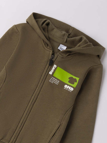 FELPA CON CAPPUCCIO BTS iDO DA BAMBINO VERDE