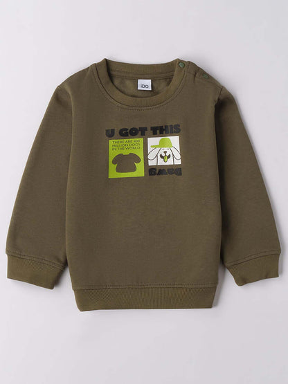 FELPA GIROCOLLO BTS iDO DA BAMBINO VERDE