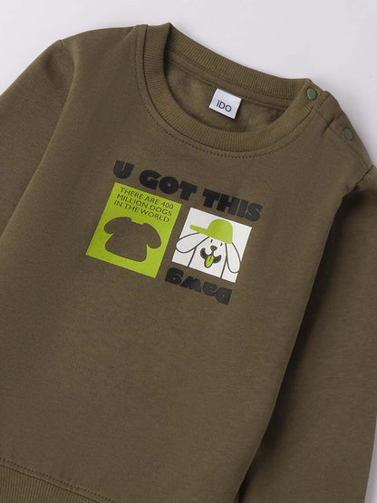 FELPA GIROCOLLO BTS iDO DA BAMBINO VERDE