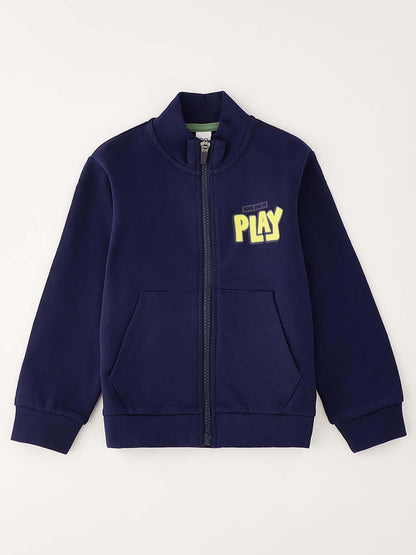 Felpa con zip Ido unisex bambino blu