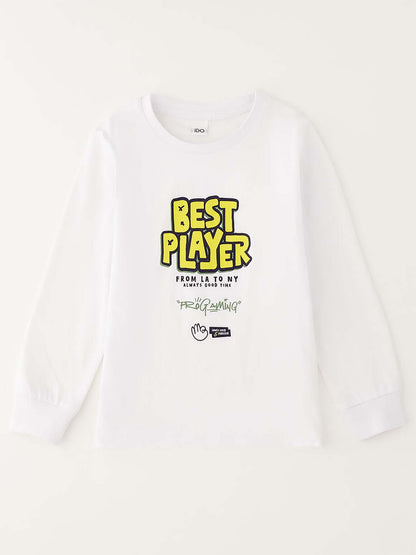 T-shirt unisex bambino IDO bianca a maniche corte
