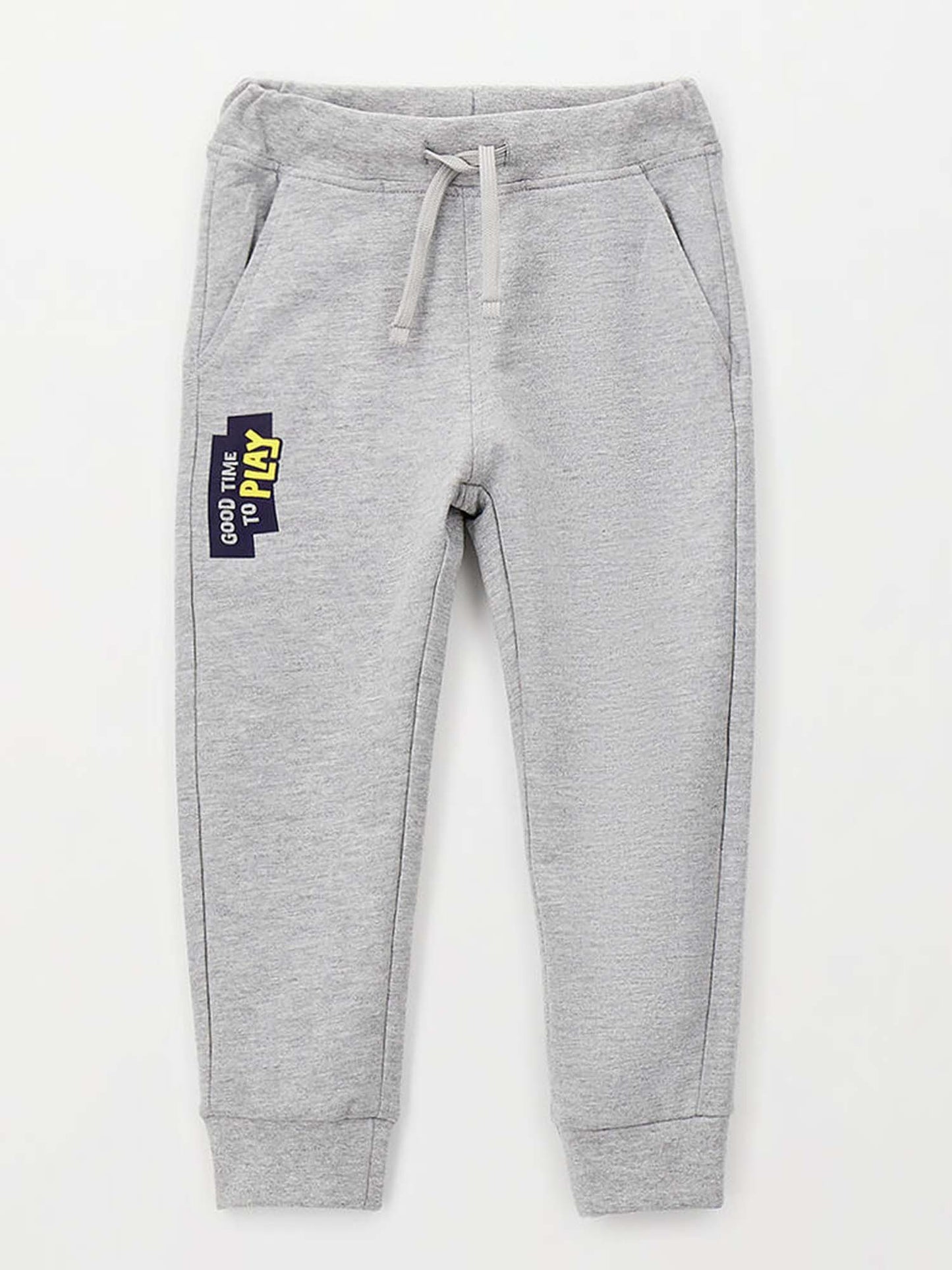 Ido pantaloni unisex bambino in cotone grigio per la primavera estate