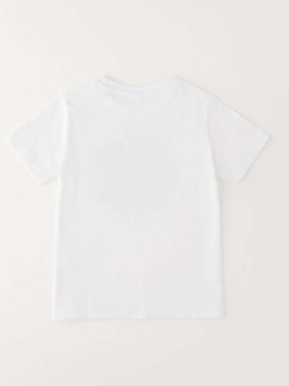T-shirt maniche corte unisex bambino bianca Ido