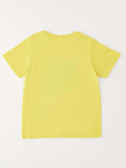 Ido t-shirt girocollo unisex bambino in giallo
