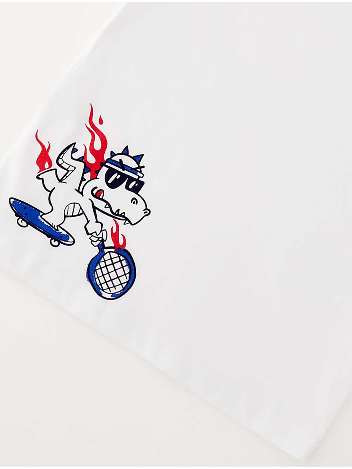 T-shirt bianca a maniche corte unisex bambino Ido 4G446