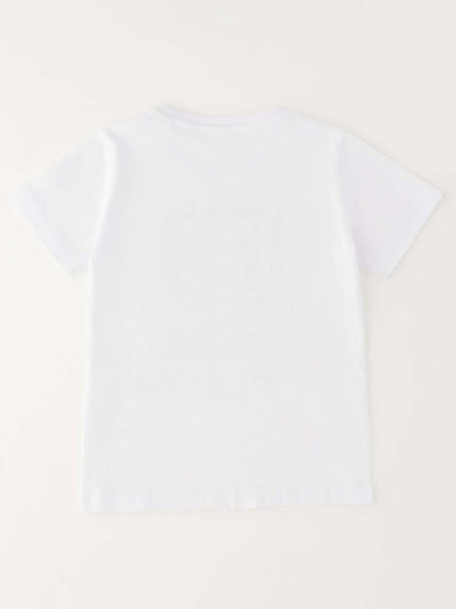 T-shirt a maniche corte unisex bambino bianca Ido, modello 4G446