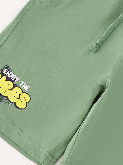 Shorts Ido in verde unisex bambino per la primavera-estate
