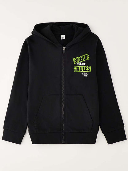 Felpa con zip e cappuccio Ido per bambino unisex nera