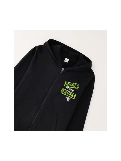 Felpa con zip e cappuccio Ido per bambino unisex nera