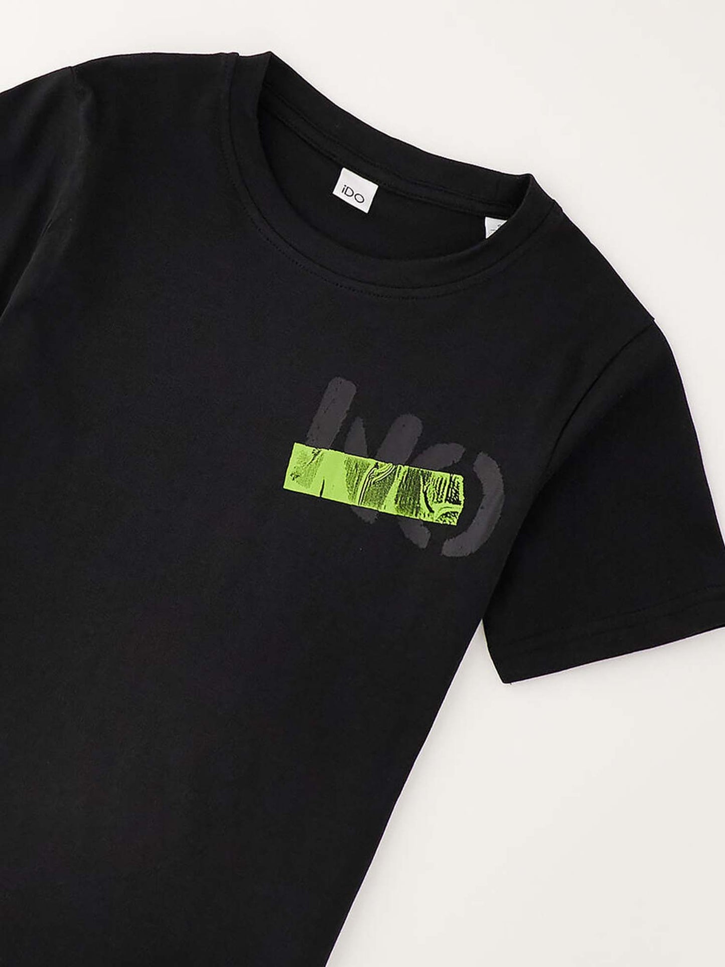Ido T-shirt manica corta unisex bambino nera 4G824 0658