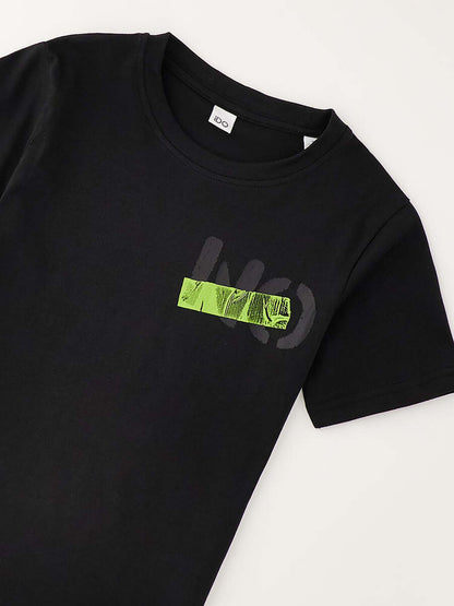 Ido T-shirt manica corta unisex bambino nera 4G824 0658