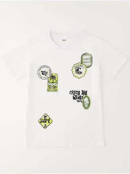 Ido BTS t-shirt a maniche corte unisex bambino bianca