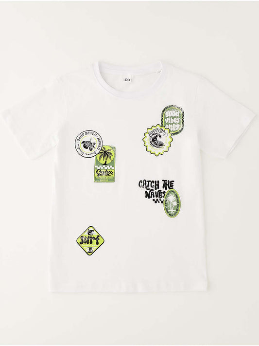 Ido BTS t-shirt a maniche corte unisex bambino bianca