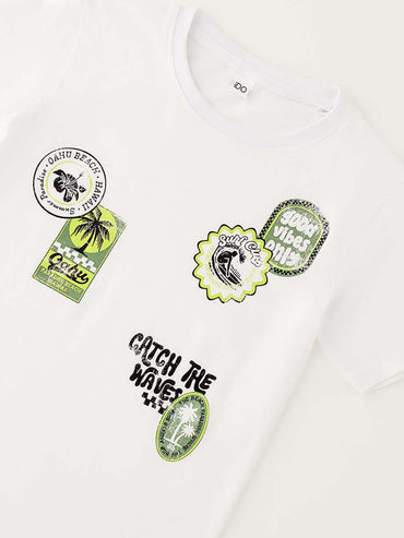 Ido BTS t-shirt a maniche corte unisex bambino bianca