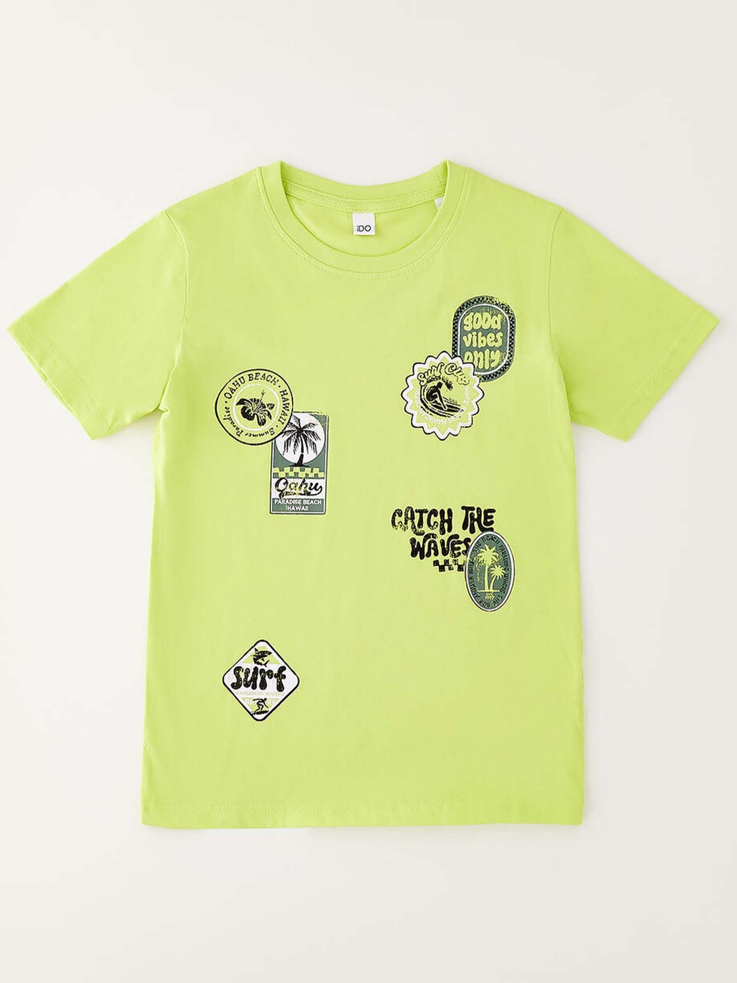 T-shirt maniche corte unisex bambino giallo Ido 4G826 G0