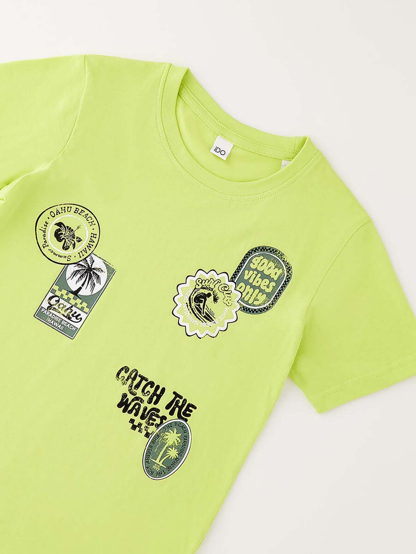T-shirt maniche corte unisex bambino giallo Ido 4G826 G0