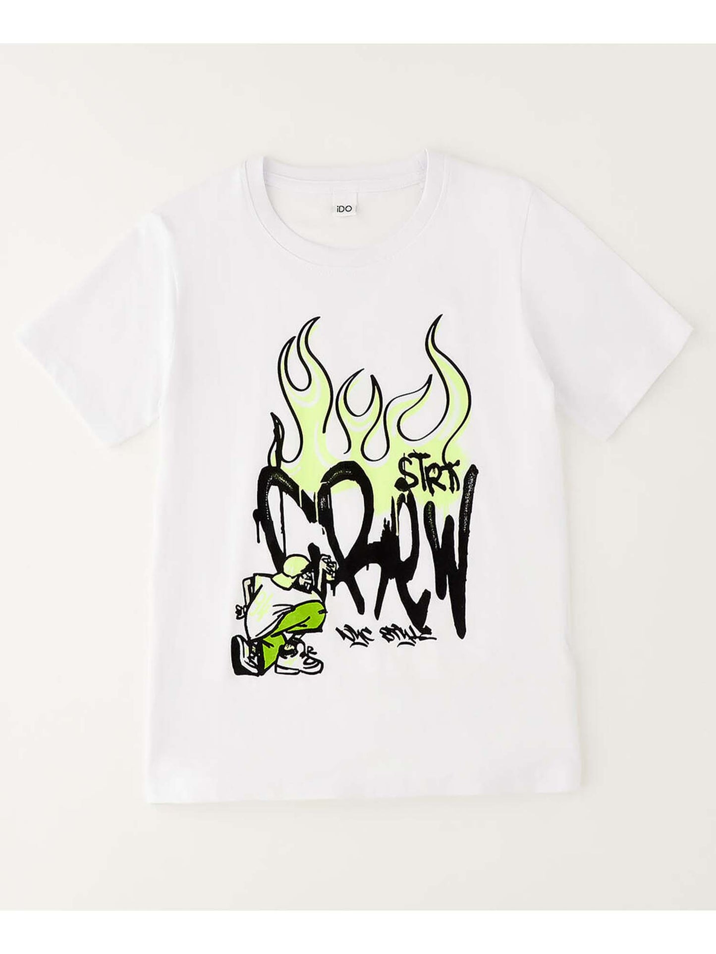 IDO BTS T-shirt a maniche corte unisex bambino bianca