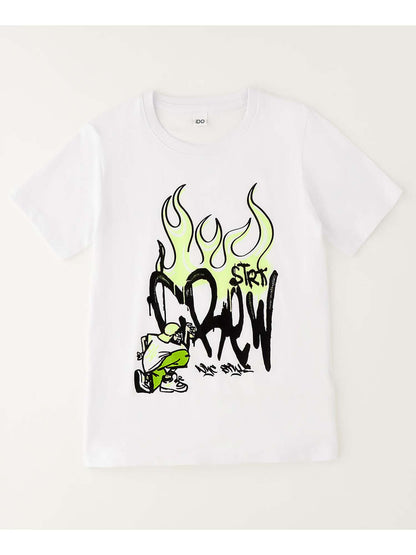 IDO BTS T-shirt a maniche corte unisex bambino bianca