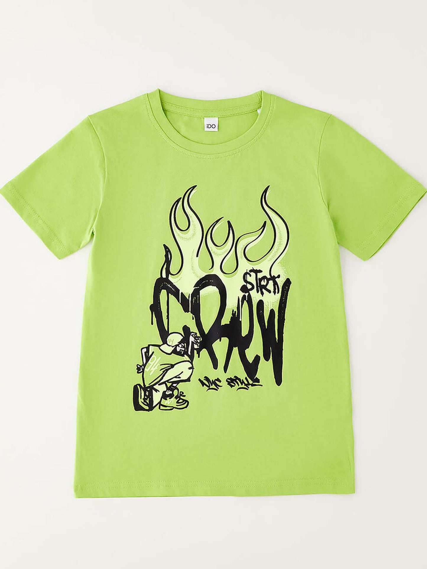 T-shirt a maniche corte unisex bambino gialla Ido 4G826 G2