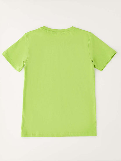 T-shirt a maniche corte unisex bambino gialla Ido 4G826 G2